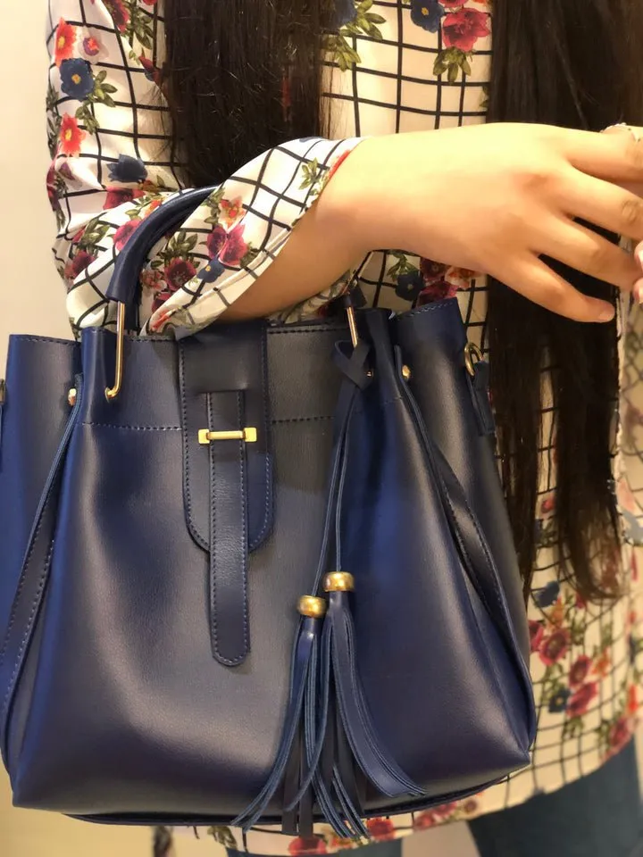 BagX- Alexa Blue 3 Pieces Handbag