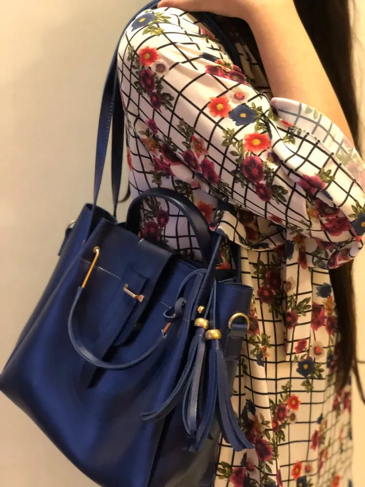 BagX- Alexa Blue 3 Pieces Handbag