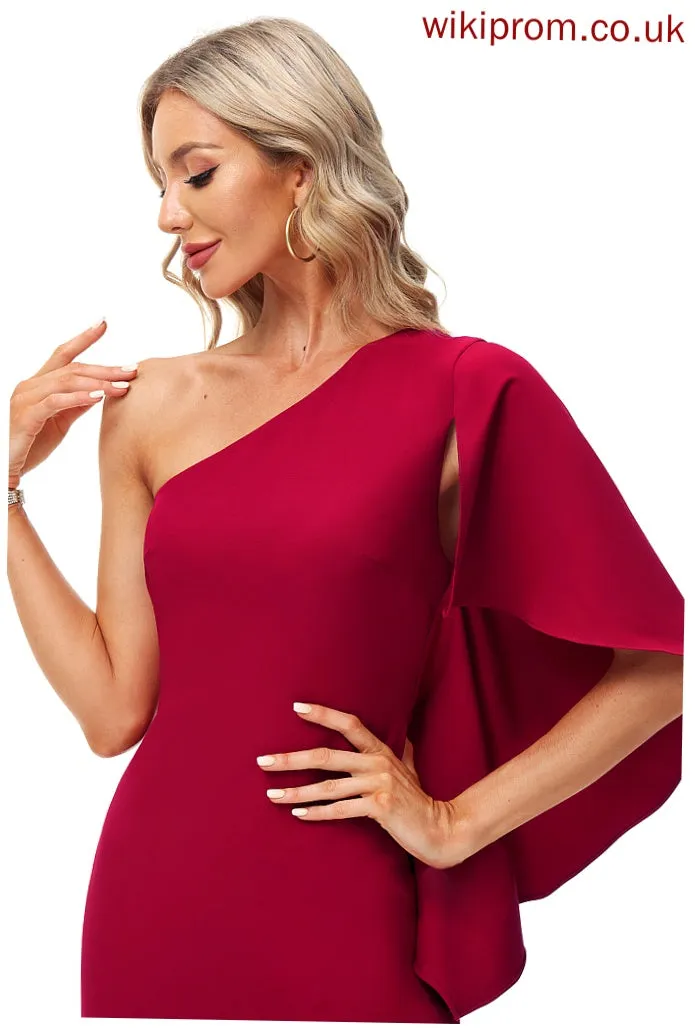 Cocktail Dress Nicola Sheath/Column One-Shoulder Cocktail Dresses Stretch Short/Mini Crepe