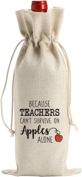 Funny Teacher Gifts Teacher Appreciation Gifts Graduation - Retirement gifts for Math Science Music Dance teacher Wine Bag Wine Accessory Set