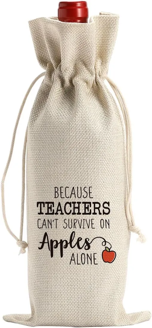 Funny Teacher Gifts Teacher Appreciation Gifts Graduation - Retirement gifts for Math Science Music Dance teacher Wine Bag Wine Accessory Set