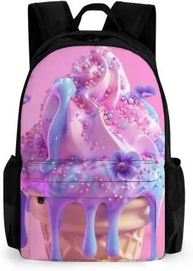 Lce Cream Backpack Lightweight Laptop Backpack Travel Daypack with Pocket Work Bag for Women Men