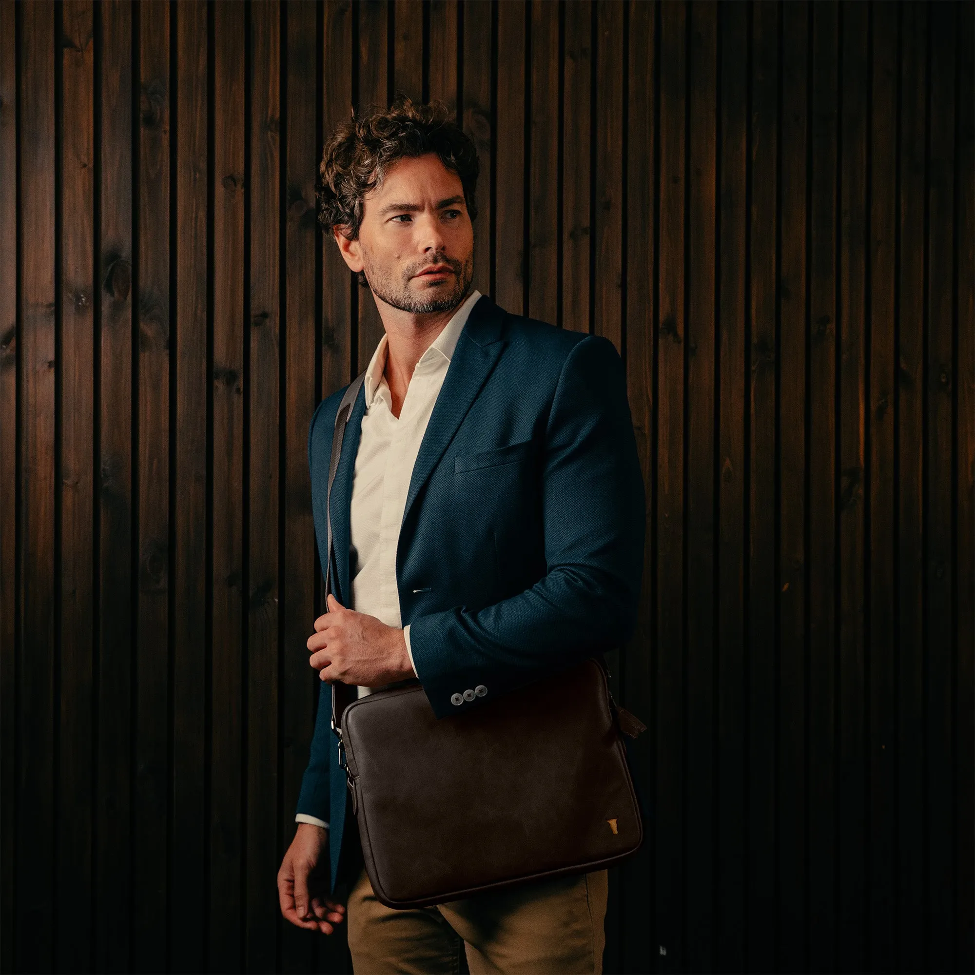 Leather Laptop Messenger Bag