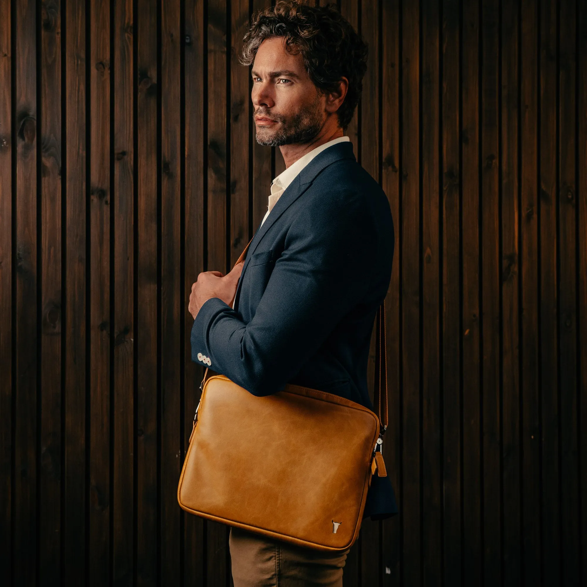 Leather Laptop Messenger Bag