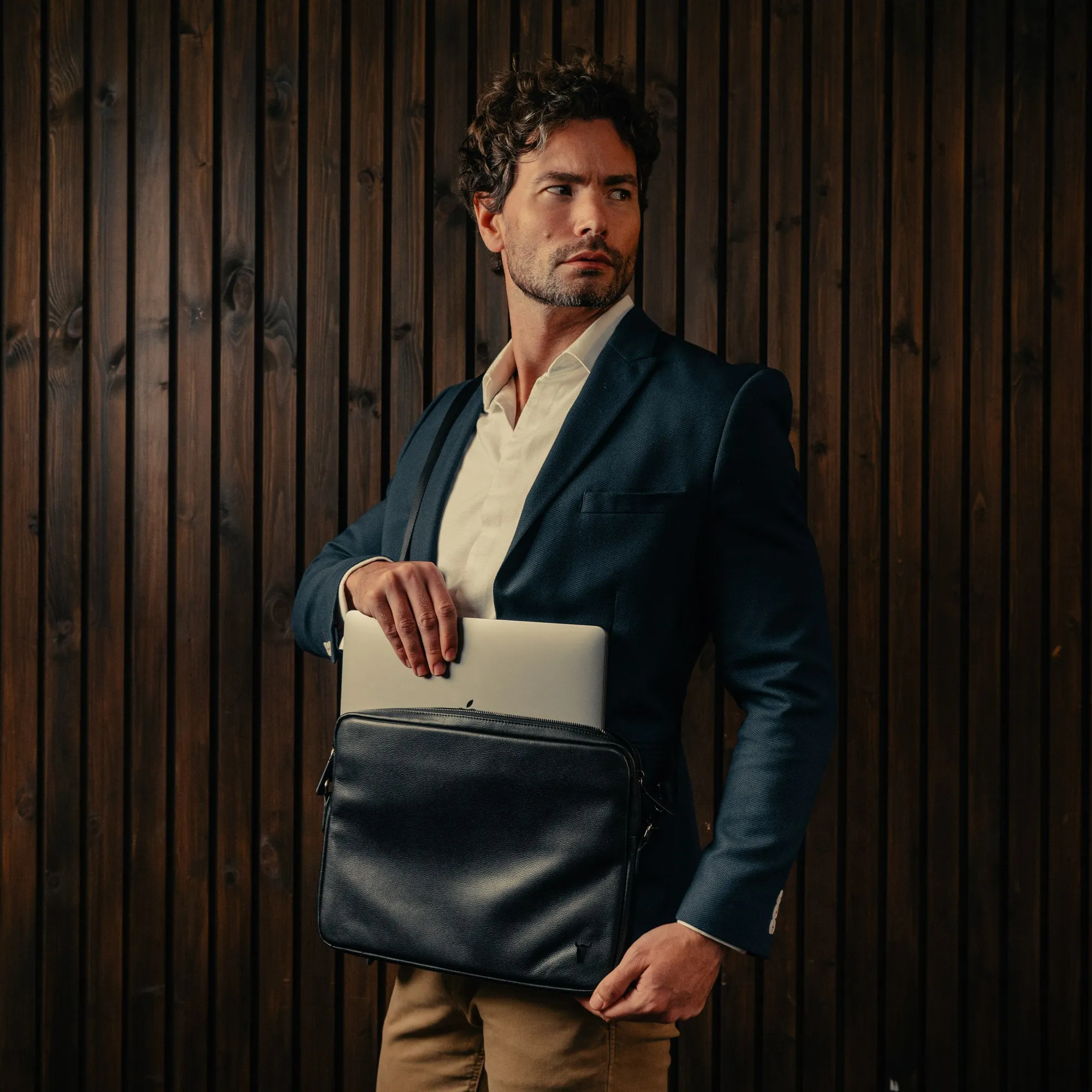 Leather Laptop Messenger Bag