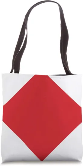 Letter F Nautical Marine Sail Boat Flag Code Signal Tote Bag