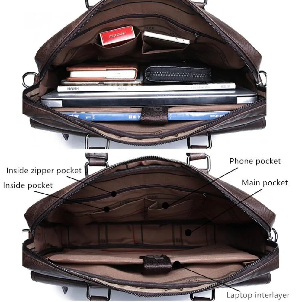 men's handbags leather shoulder cell phone ipad interior handbag ✈️ free.shipping