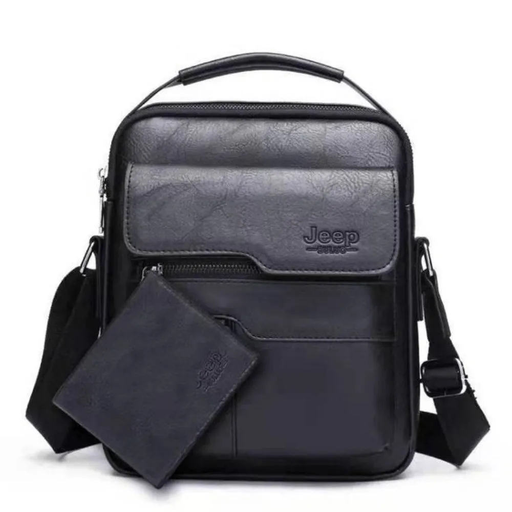 men's leather handbags shoulder work messenger travel handbag ✈️ free.shipping
