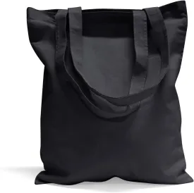 Morcheiong 6 Pack Black Cotton Canvas Bag Blank Tote Canvas Bags Reusable Grocery Shopping Bags, Suitable for DIY Craft, Shopping, Drawing, Advertising, Grocery, Promotion, Gift, Activity