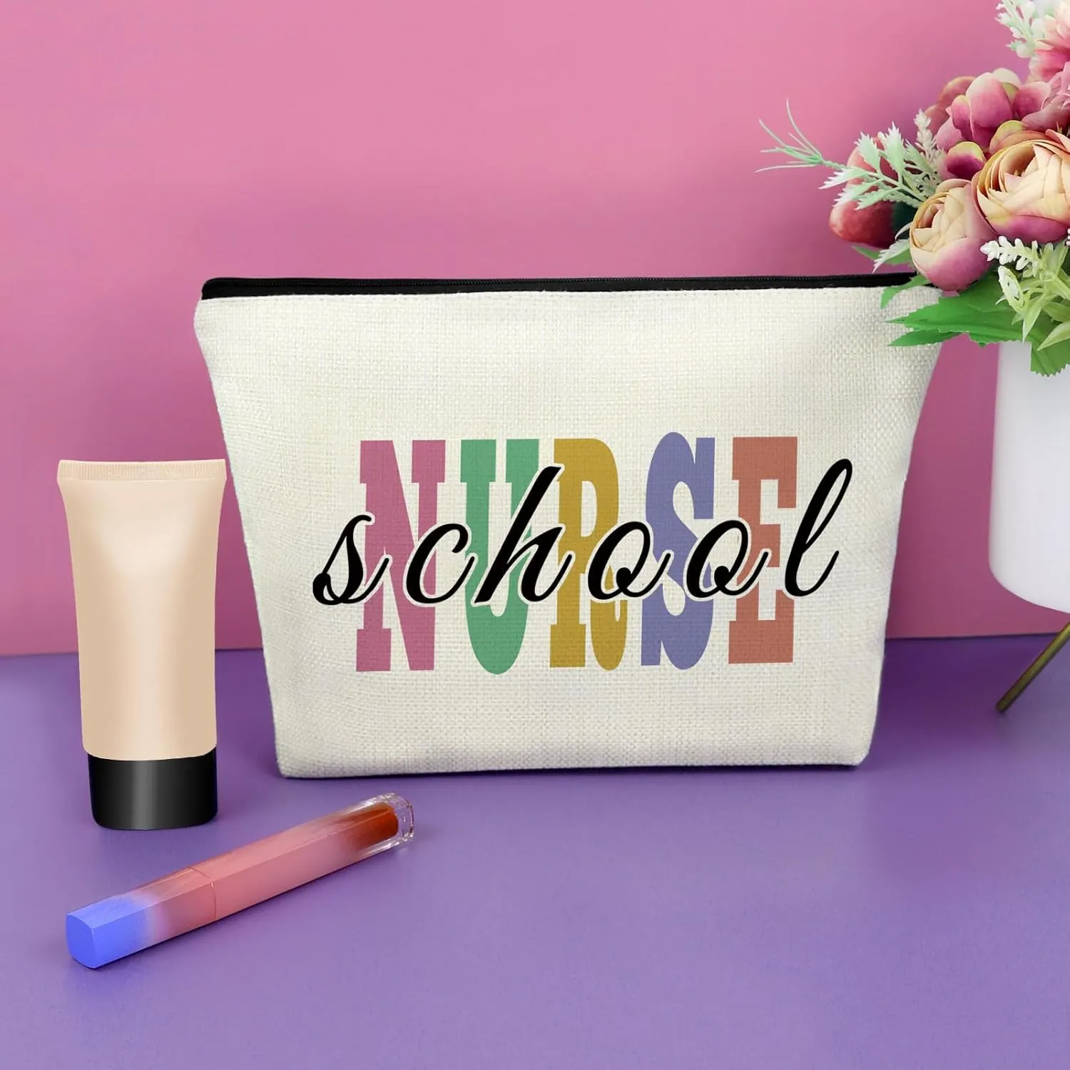Nursing School Graduation & Appreciation Gifts - Makeup Bag for Her - School Nurse Retirement & Thank You Gift