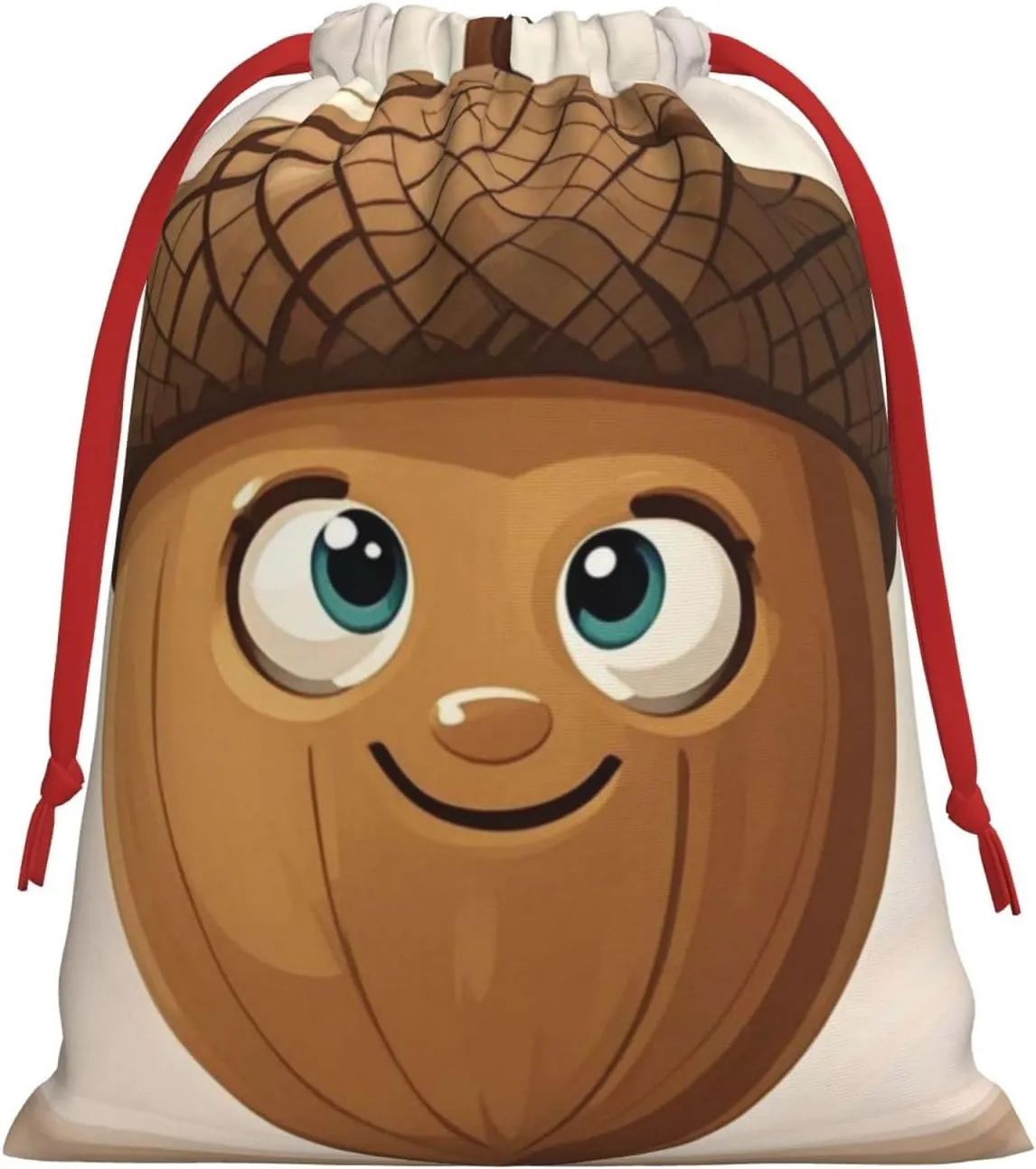 PMQAGNKSMQ Christmas Gift Bag Drawstring Holiday Gift Bag Cartoon Acorn Drawstring Xmas Gift Bag Reusable Line Christmas Treat Bag for Wrapping Party Favor Supply